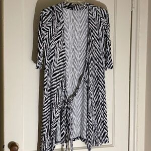 Express zebra print long cardigan